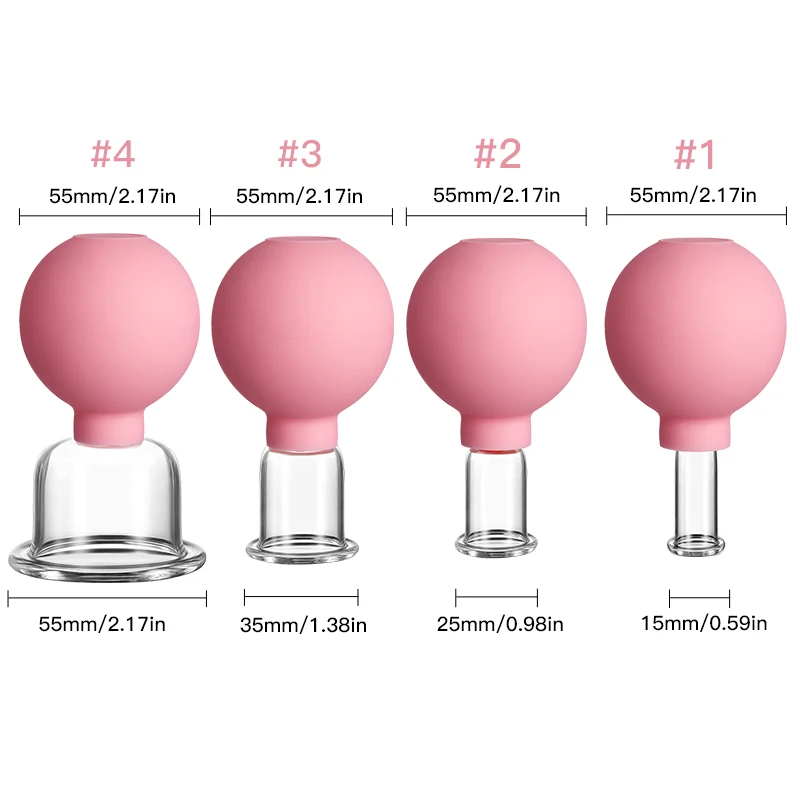 Rubber Vacuum Cupping Glasses Massage Body Cups Anti Cellulite Cans Face Massage Vacuum Jar Medical Chineses Therapy Cupping 1PC