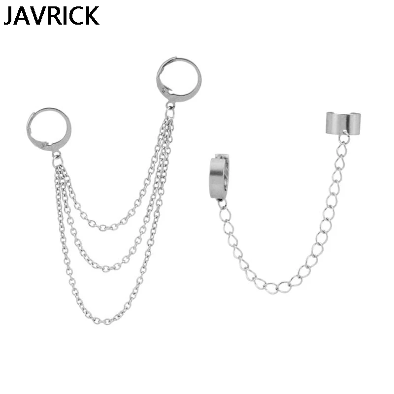 Серьги манжеты унисекс из титановой стали в стиле хип хоп|Серьги-подвески| |