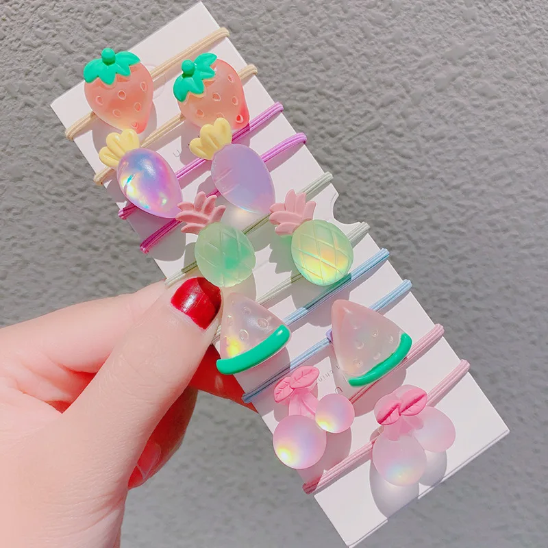 Bandas el&aacute;sticas para el pelo para ni&ntilde;a, accesorios para el cabello para ni&ntilde;a, 10 unids/set por juego-1