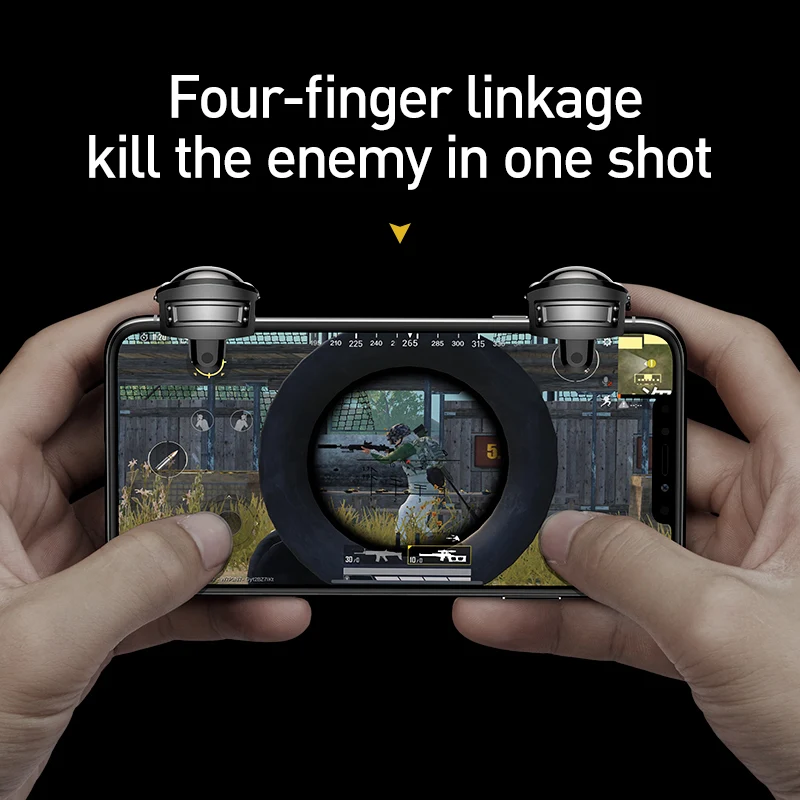 Baseus геймпад джойстик для PUBG игровой курок Fire Aim Кнопка L1 R1 мобильный телефон игровой шутер контроллер Джойстик для IOS Android
