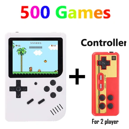 White-500-2P Coolbaby RS-6 Ретро портативная мини портативная игровая консоль 8 бит 3,0 дюймов цветной ЖК-дисплей Детский Цветной игровой плеер Встроенные игры 168/500 - Цвет: White-500-2P