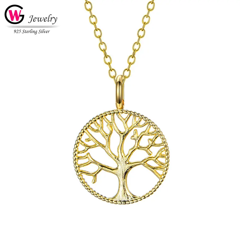 

Tree Shape Pendant Crescent Moon Necklaces Earth Day 14 Gold 925 Silver Personalized Jewelry Gift