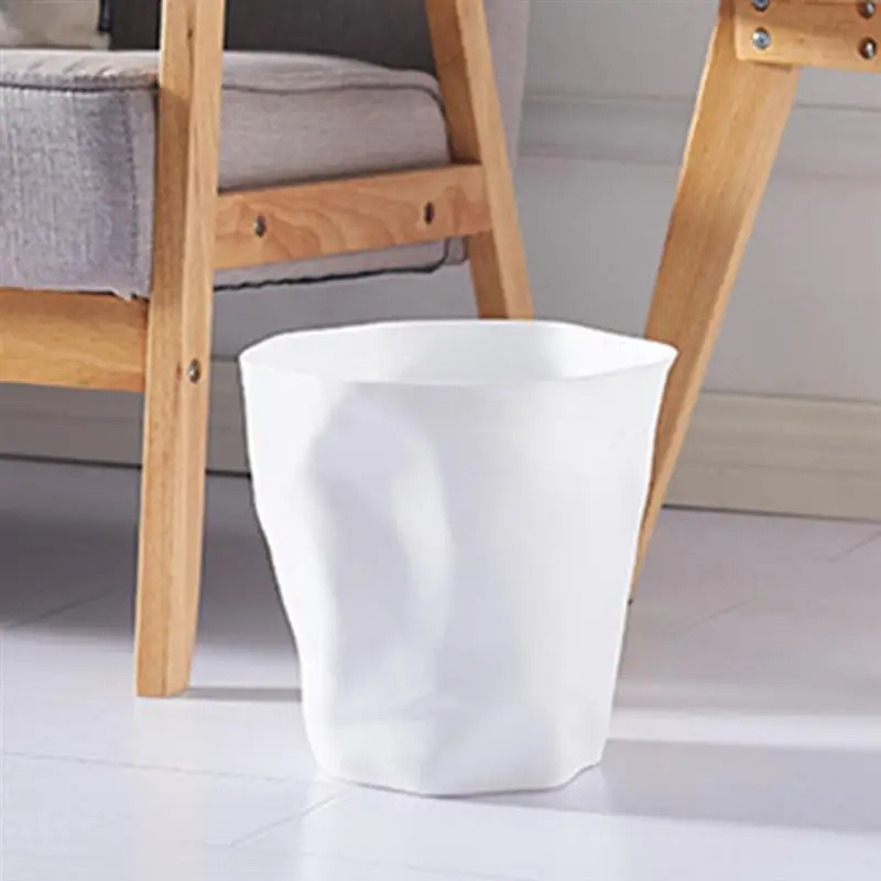 Корзина для мусора в скандинавском стиле плиссированная бумажная корзина белого