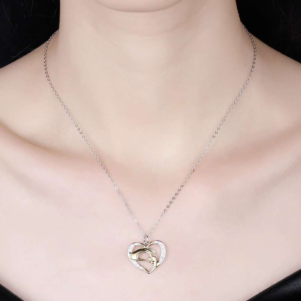 Стерлинговое Серебро 925 пробы стразы для мамы и ребенка большая рука маленькое