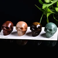 1 pc crystal gemstone skull natural crystal decoration home decor stones and crystals wicca healing minerales diy gift