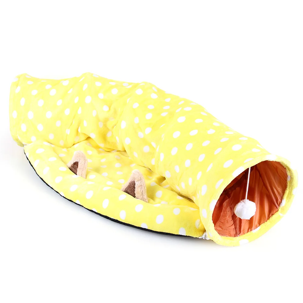 

Foldable Cat Tunnel Cat Passage Rolling Ground Dragon Cat Cushion Bed