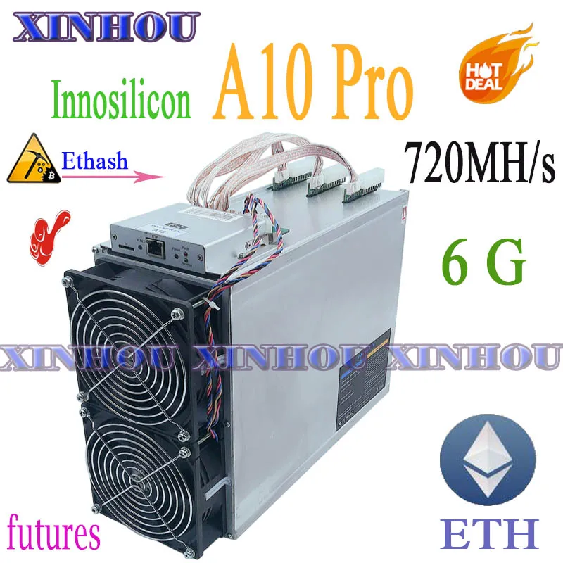 Использованный INNOSILICON A10 Pro ETH miner 720M 6G Видео память Ethash Asic лучше чем Antminer E3 S19 T19 S17 A9