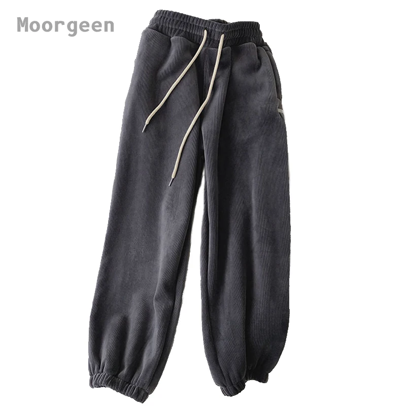 

Velvet Thickened Trousers Autumn Sports Pants Women Loose and Thin Casual Pants Beam Foot Guard Pants Winter Joggers Women