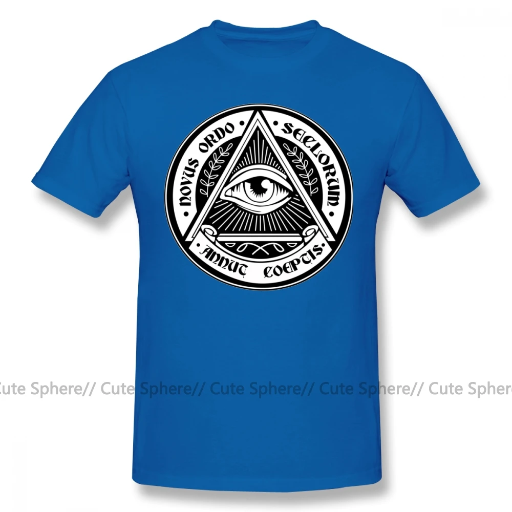 Illuminati футболка пляжная Милая футболка 6xl Мужская хлопковая футболка с короткими рукавами и принтом - Цвет: Blue