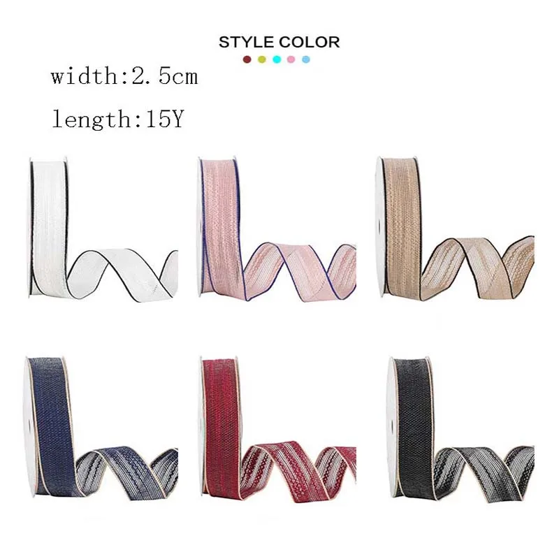 

Ribbons for Decoration Cintas Para Lazos Ribbon with Print Wired Fitas De Cetim Linten Noeud Voiture Mariage Jute Cinta Tela