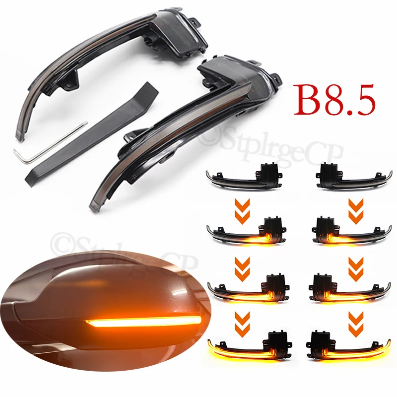 

High-brightness LED dynamic turn signal side mirror indicator light streamer flasher For Audi A3 8p A4 A5 S5 B8.5 RS5 RS4 RS3