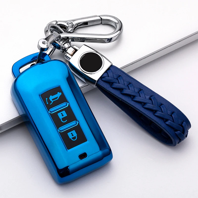 Мягкий ТПУ 3 кнопки Чехол для автомобильного ключа чехол MITSUBISHI OUTLANDER ASX Colt Lancer 10 EX