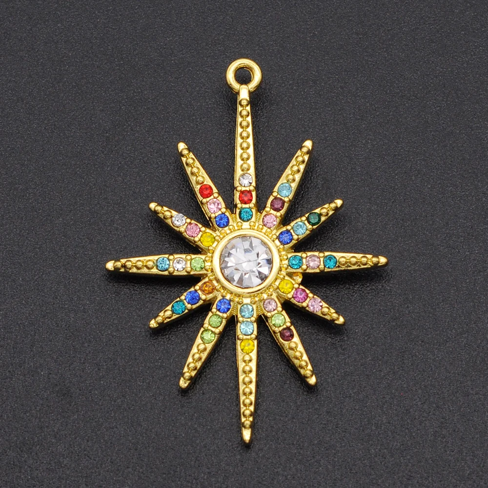 5 шт./лот сказочная 33 мм большая Радуга CZ горный хрусталь Очаровательная подвеска