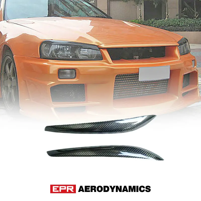 

Автомобильный Стайлинг для Nissan Skyline R34 из углеродного волокна бровей Веки