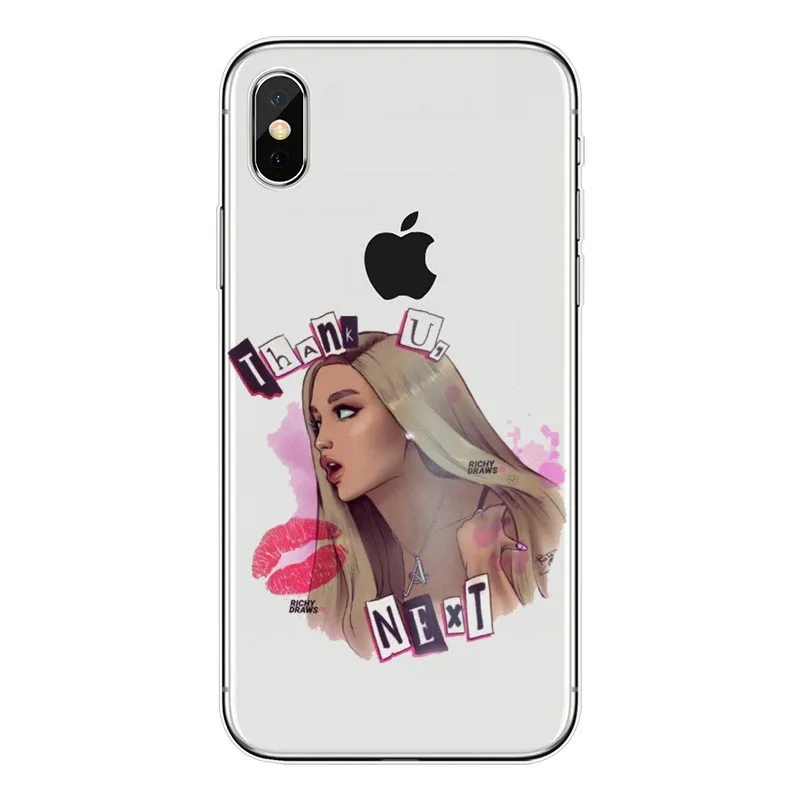 Thank U Next seguinte Ariana grande caso de telefone para o iphone X XR XS Max 8 7 6 Plus 5 Borda casos Мягкий ТПУ | Мобильные