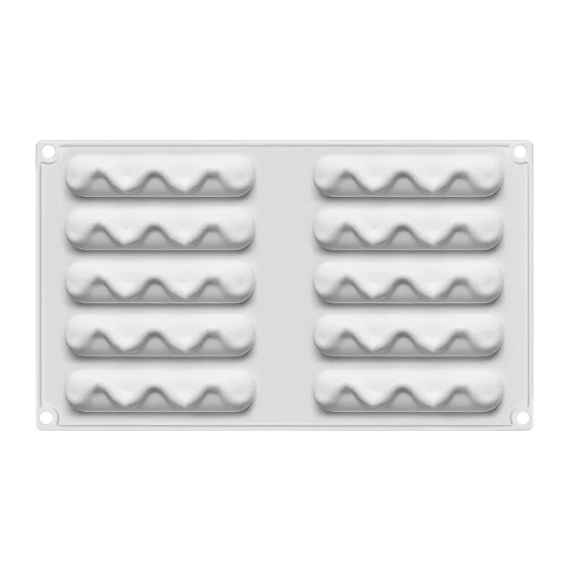 Yiwumart 8 Holes Wave Oval Curved Molds Silicone Mold Cake Decorating Tools For Baking Dessert Mould Mousse Chocolate Pan | Дом и сад