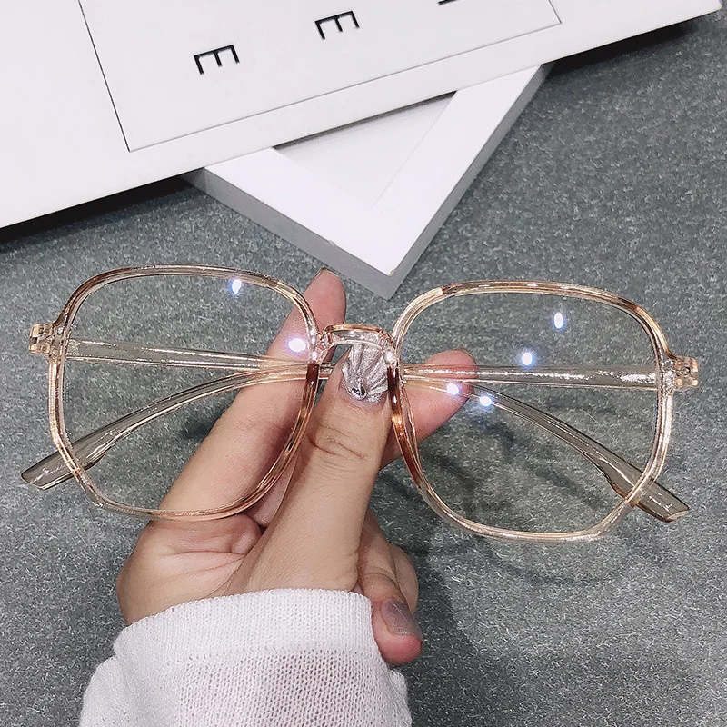 

2021 Office Anti Blue Light Oversized Glasses Computer Women Blue Blocking Gaming Big Size Men Eyeglasses Frame