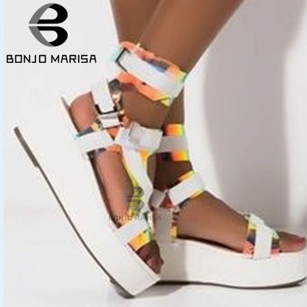 BONJOMARISA/2020 новые INS Лидер продаж красочным принтом на платформе Модные женские