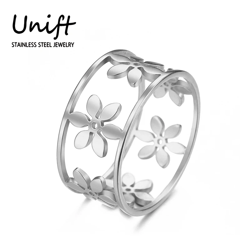 Unift изысканное открытое женское кольцо с цветами мандалы элегантное красивое