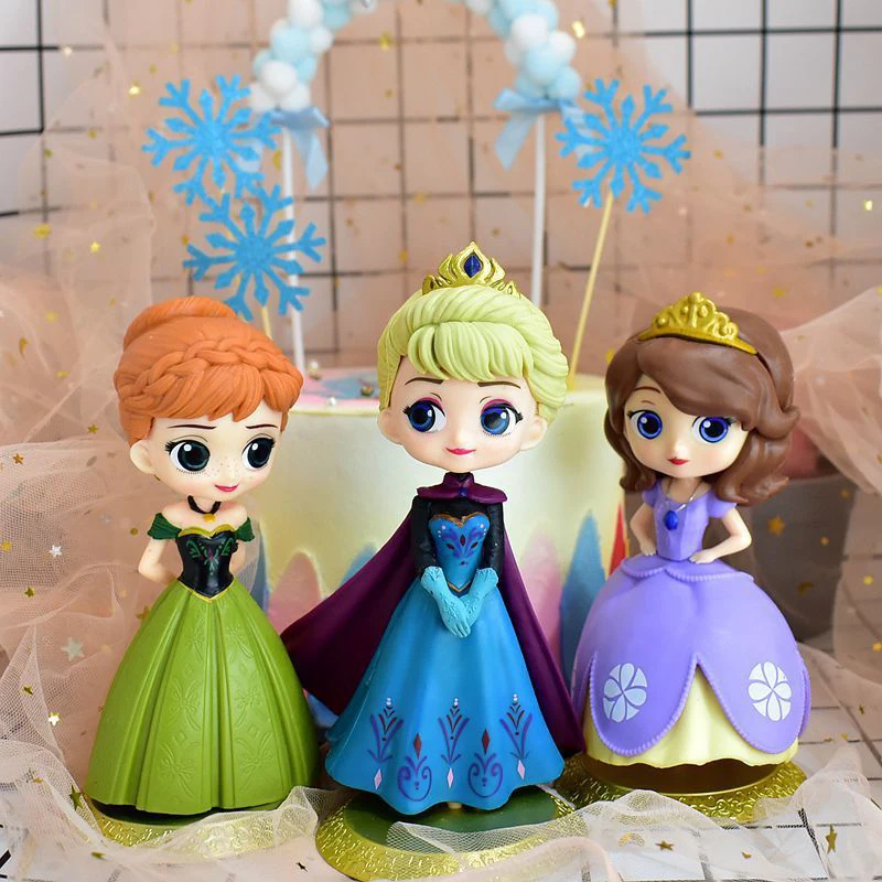 10 видов стилей Q Posket Sophia Snow Queen Эльза и Анна Фигурки игрушки куклы Aurore 17 см ПВХ