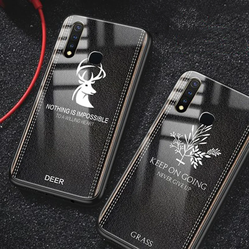 Стеклянный чехол для телефона в деловом стиле vivo U3 s V1941A гибридный мягкий