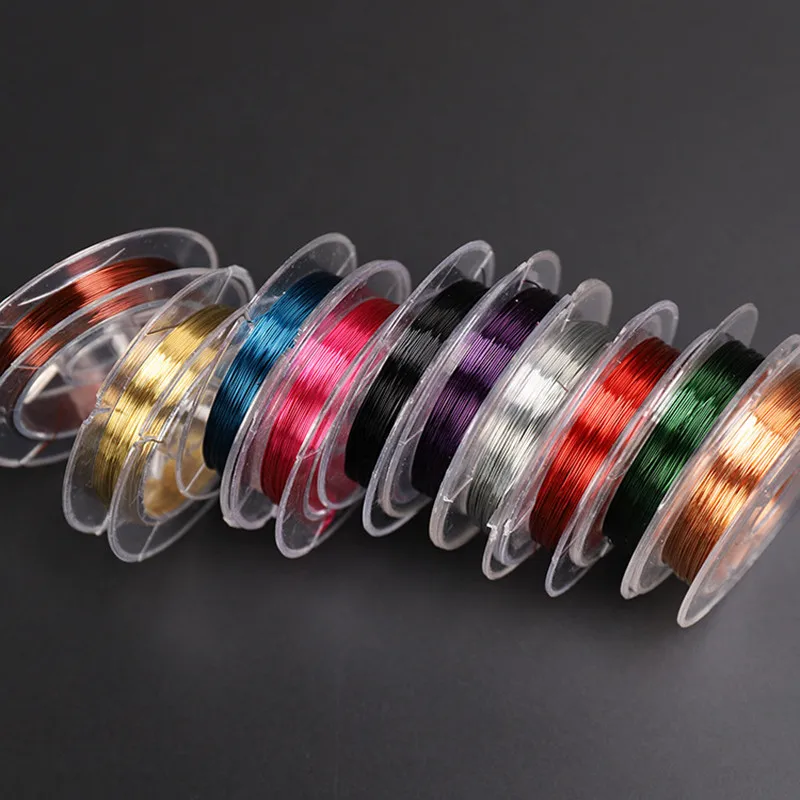 1 рулон медная проволока для браслетов ожерелий 0 3 мм 10 м|Ювелирная фурнитура и