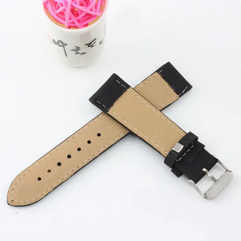 7 Color Fashion Simple Cowboy Leather Strap 20 mm Men Women wristwatches Watchbands | Наручные часы