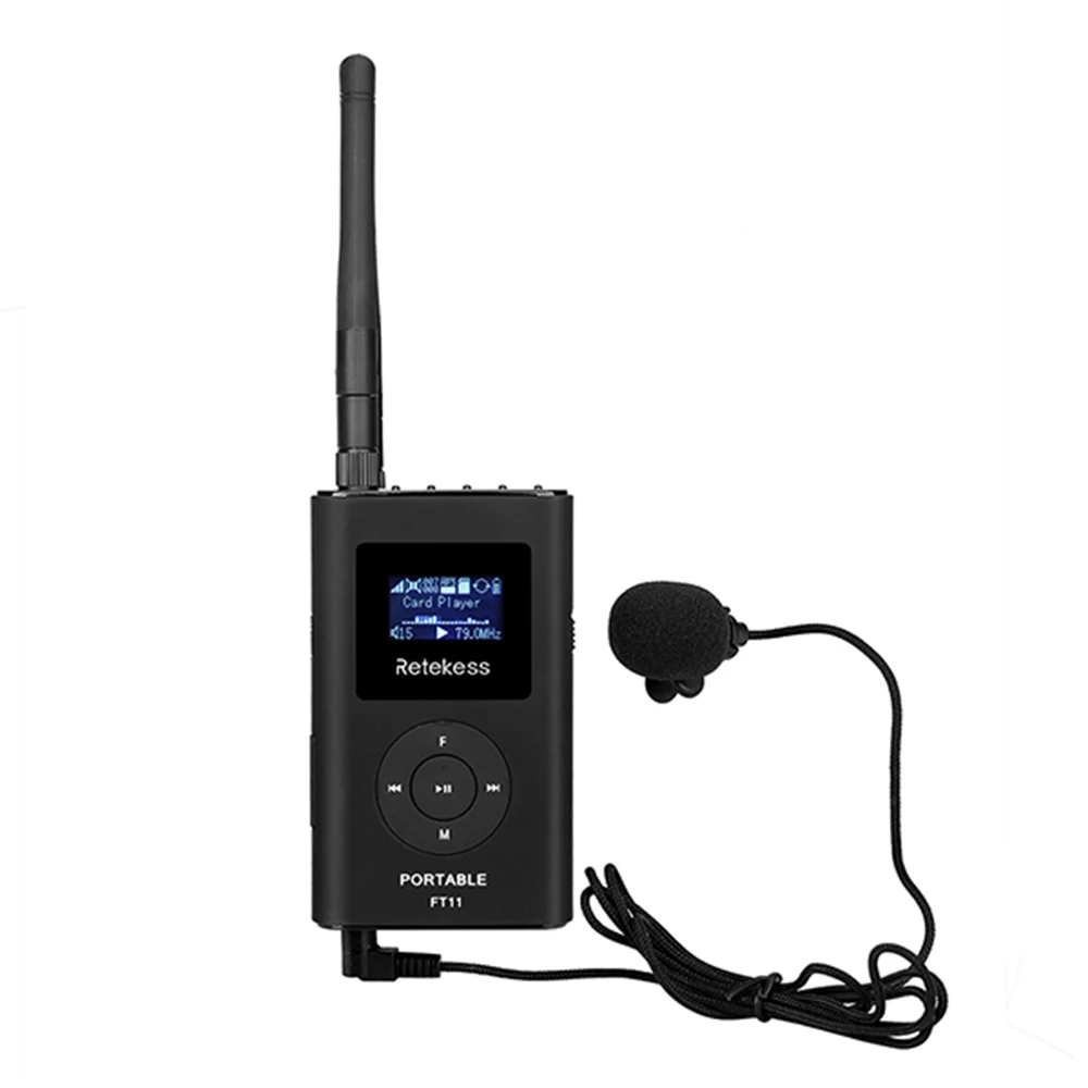 FM-передатчик Retekess FT11 и FM-радиоприемник PR13 беспроводная система гида для церкви