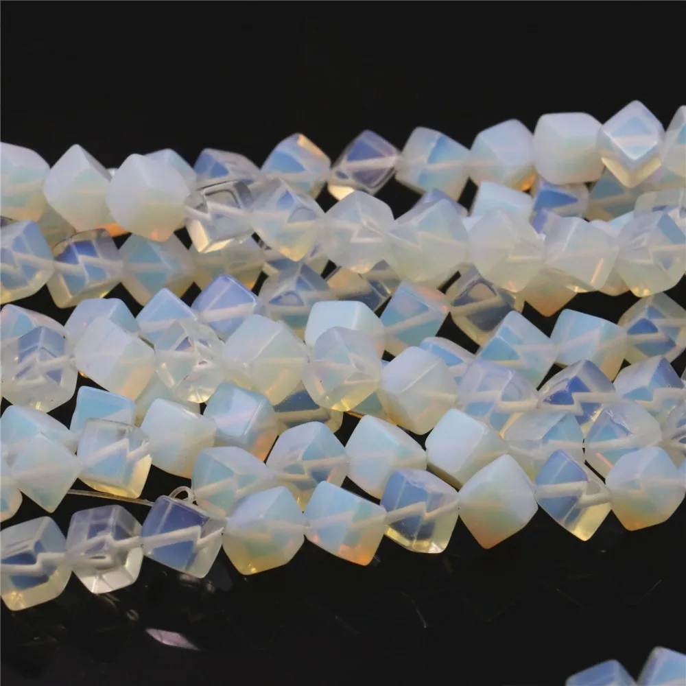 Натуральный Опаловый камень 8x8 мм кубические бусины квадратной формы женские