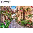 Алмазная живопись полный квадраткруглая аллея пейзаж 5D алмазная живопись вышивка крестиком Мозаика кристалл картина Z2552