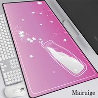 dreamy star drifting bottle large pink mouse pad computer gaming mousepad anti slip natural rubber with locking edge mouse mat