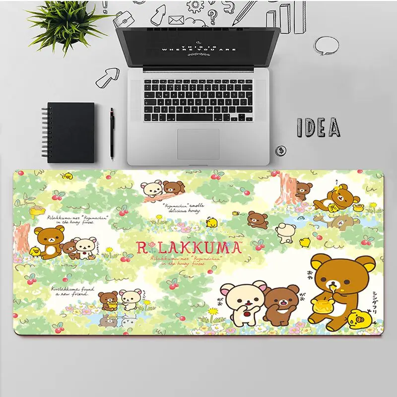 

FHNBLJ Top Quality Cute Korilakkuma Rilakkuma Durable Rubber Mouse Mat Pad Free Shipping Large Mouse Pad Keyboards Mat