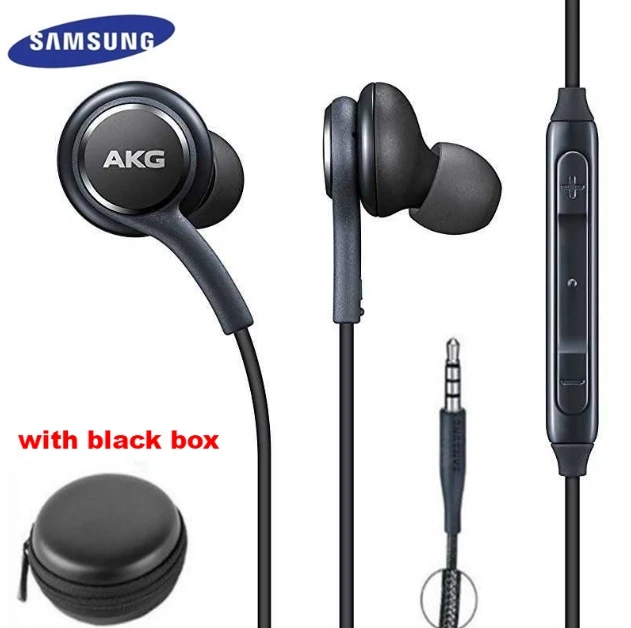 original Samsung earphone 3.5mm In-Ear IG955 Mic wired Headset for huawei xiaomi AKG Samsung S8/s8+ S5 S6 S7 S9 S10 Smart phone - Цвет: S8 black with box