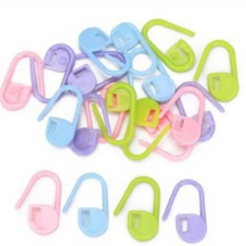 50pcs Knitting Crochet Craft Locking Stitch Needle Marker Mixed Color | Дом и сад