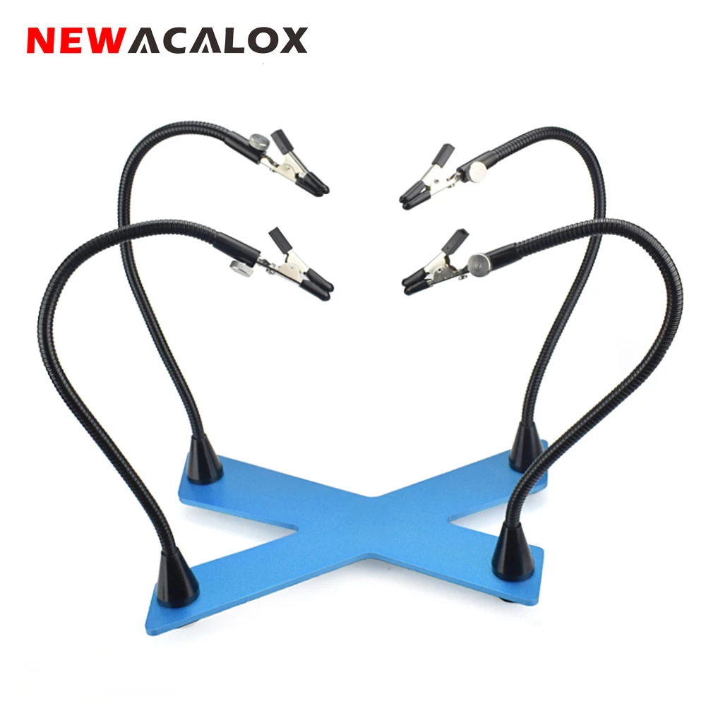 NEWACALOX паяльная Руки помощи третьей стороны USB 3X светодиодный увеличительное
