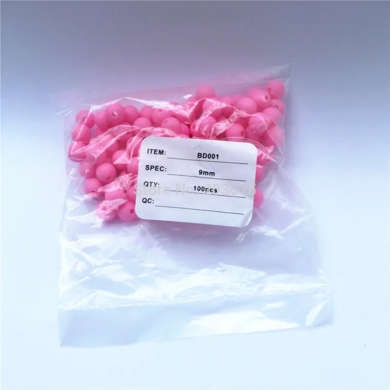 Chenkai 100 шт. 9 мм силиконовые бусины для прорезывания зубов своими руками пустышка