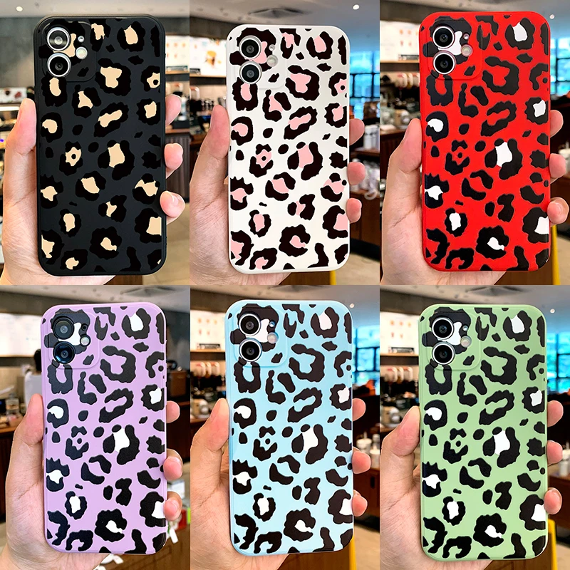 Модный леопардовый чехол для iPhone 12 Pro 11 XR X Xs Max 8 7 Plus Mini SE 2020 силиконовый телефона