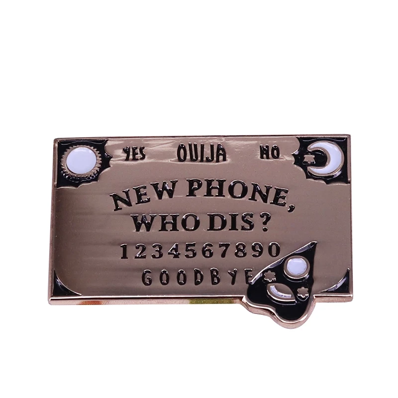 Фото Новый телефон эмалированный штифт для доски Who Dis Ouija|Броши| |