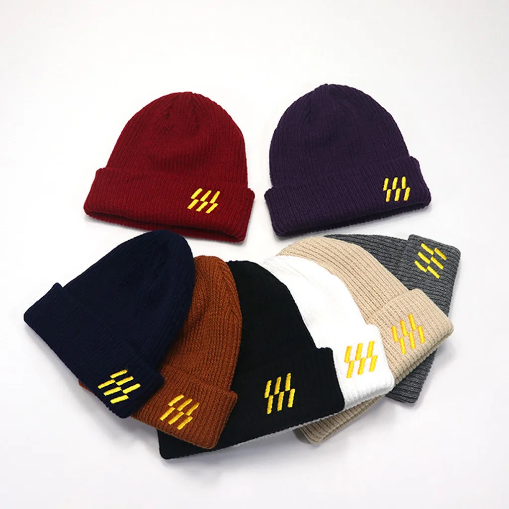 Модная осенне-зимняя детская вязаная шапка хлопковая шерстяная для маленьких