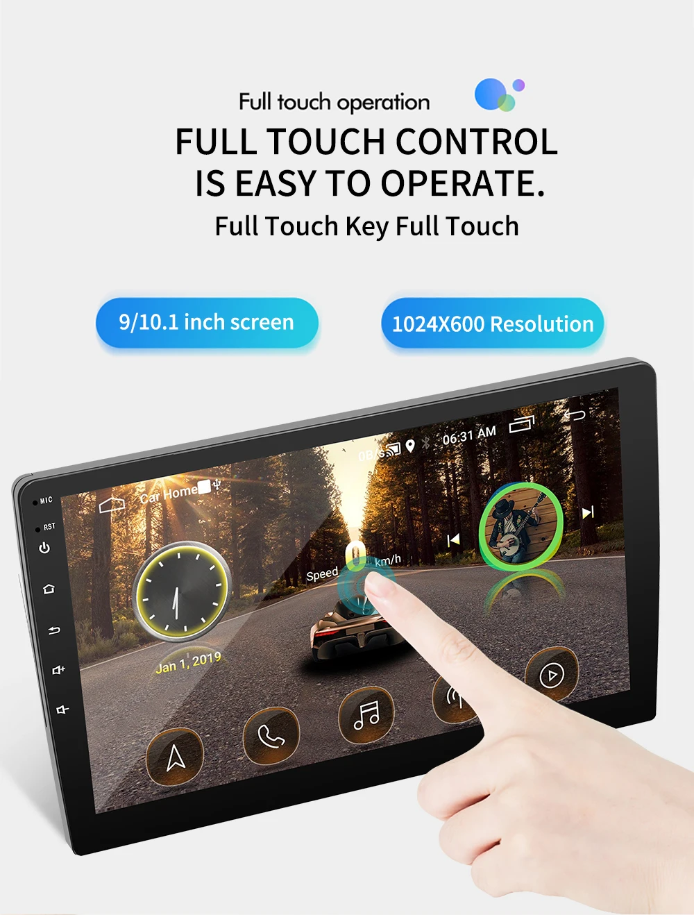 Car Radio Autoradio 10" Android 8.1 Wifi Car Stereo Radio Coche GPS Radio Carro Bluetooth Mirrorlink Samochodowe Reversing Cam