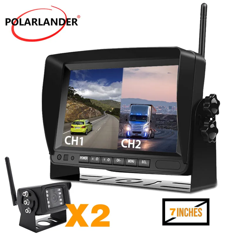 

7-дюймовый боксеры u-типа 1280x720 Беспроводной DVR мониторы автобуса грузовика IPS петля Запись с четырьмя камерами Разделение Экран в дисплей, Wi-Fi...