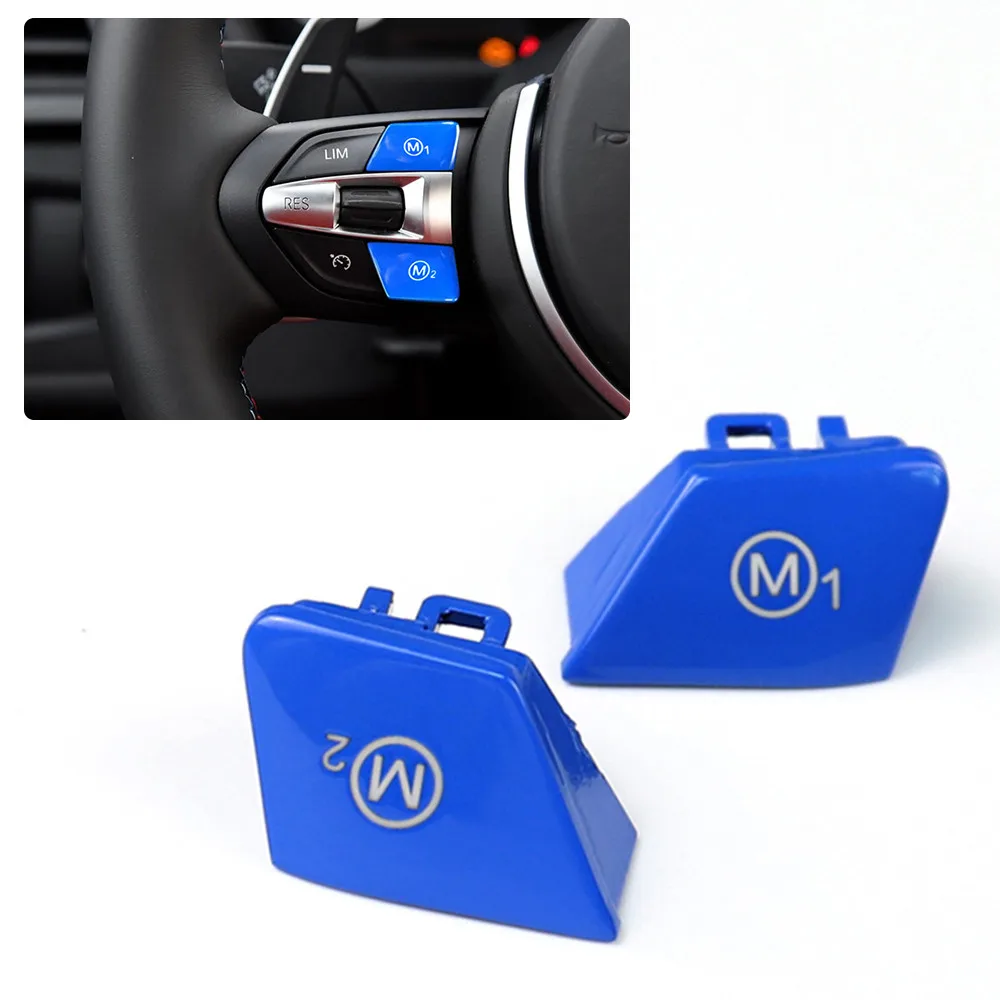 

FOR BMW F30 F82 F32 F10 Steering Wheel M Mode Buttons M1 & M2 In Blue OEM M Buttons Car Accessories