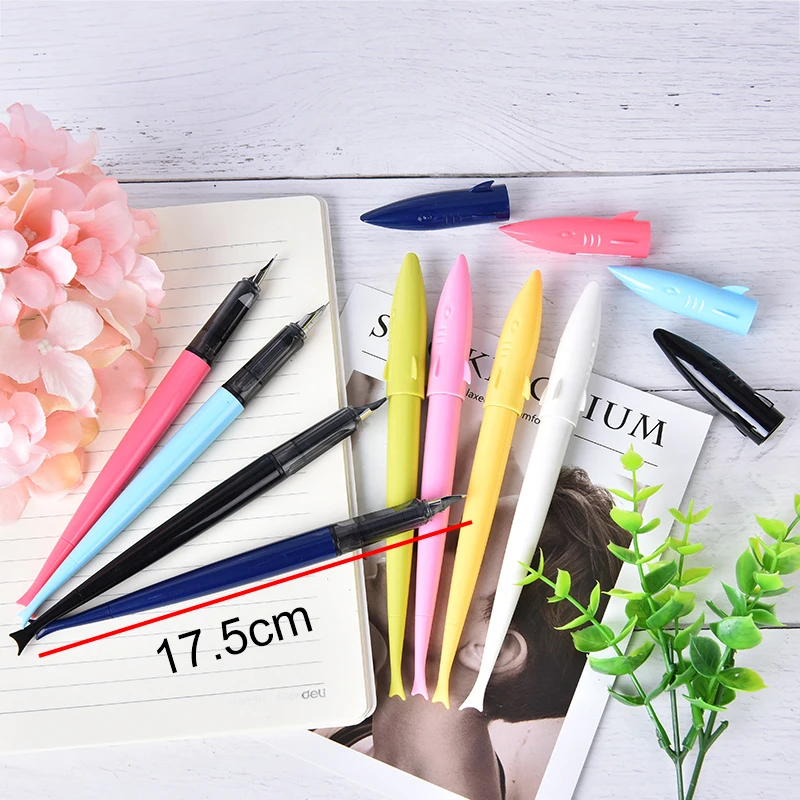 Перьевая ручка в форме акулы металлическая 0 5 мм| |