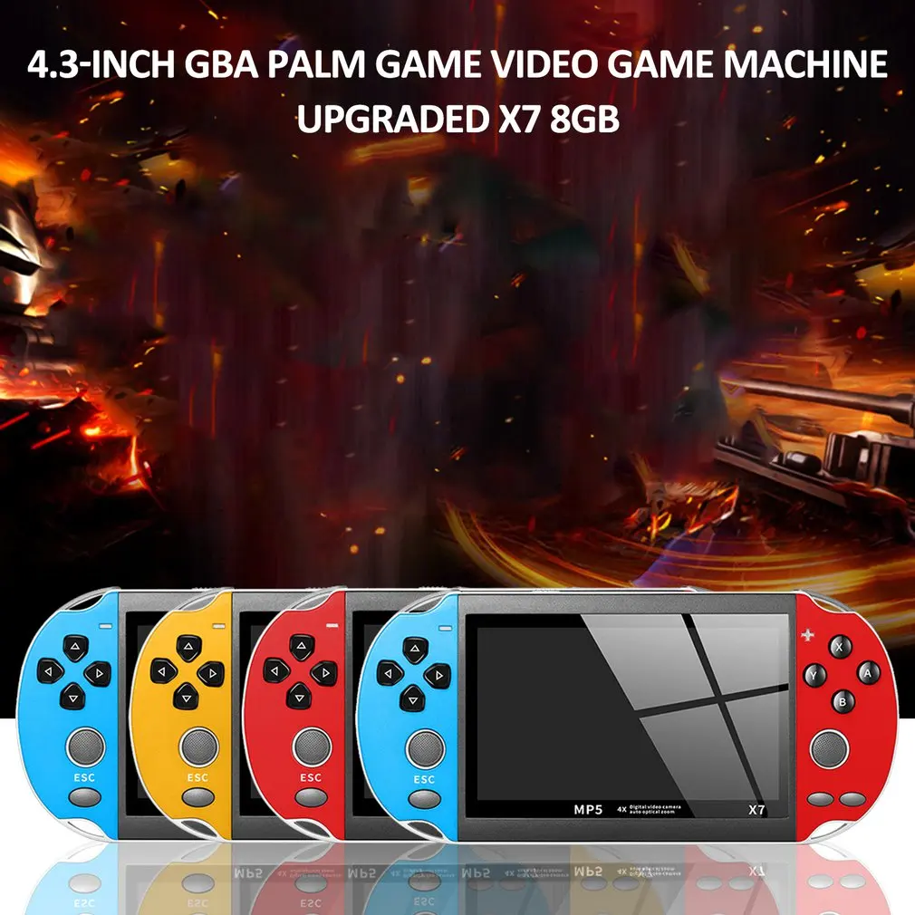 4 3 дюймов для GBA портативная игровая консоль X7 Видео игровой плеер 300 бесплатных