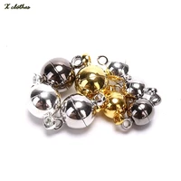 10 pcs magnetic lobster clasp disco ball clasp lobster clasp buckle hook round crystal beads for bracelet diy jewelry making