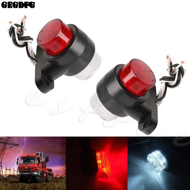 

124B 8 LED Trailer Tail Lights Stop Brake Turn Tail Lamp 10V-30V for Cargo Trailers Tractors Side Marker Dump Trucks 1 Pair