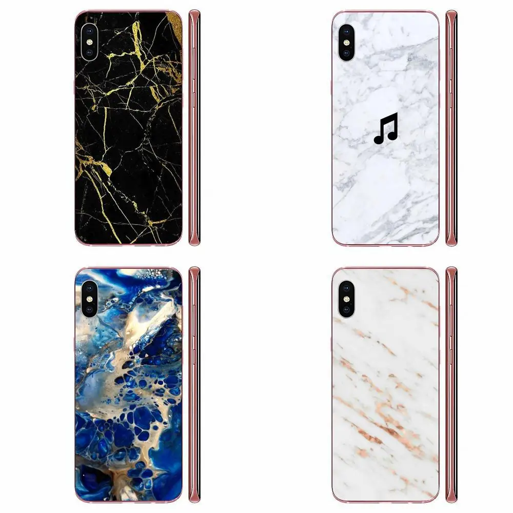 For Samsung Galaxy Note 5 8 9 S3 S4 S5 S6 S7 S8 S9 S10 5G mini Edge Plus Lite TPU Covers Stone Granite Marble Texture Pattern | Мобильные