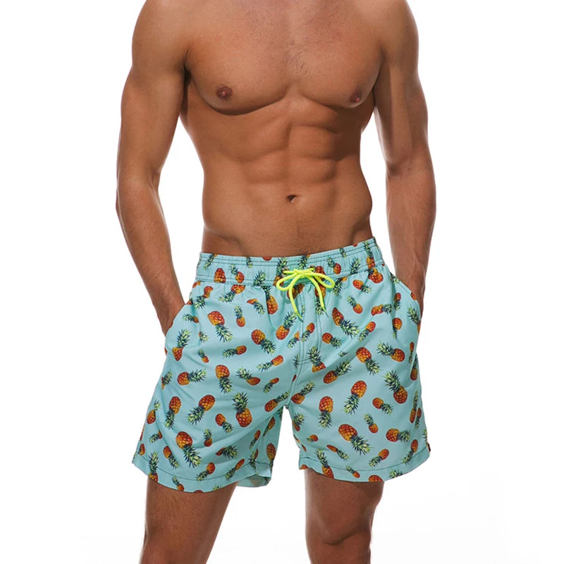 Горячие быстросохнущие мужские сексуальные плавки с принтом спортивные пляжные