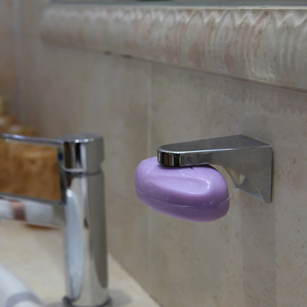 

1PC Magnetic Soap Holder Elegent Tool Free Rustproof Sponge Holder Dish Holder Soap Dish for Bathroom Lavatory Home