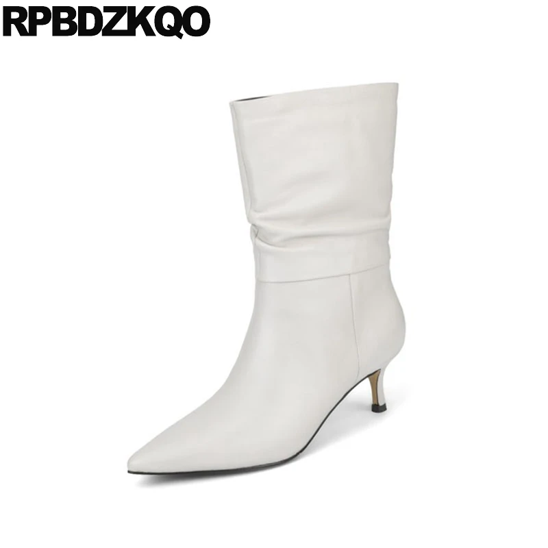 Женские ботильоны ручной работы на шпильке черные короткие ботинки из